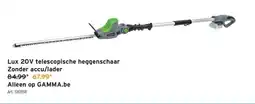 GAMMA Lux 20V telescopische heggenschaar aanbieding