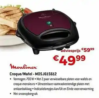 Exellent Moulinex croque-wafel - mosj615612 aanbieding