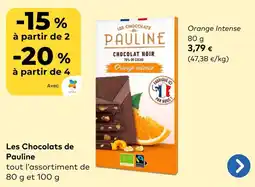 Bio Planet Les Chocolats de Pauline Orange Intense aanbieding