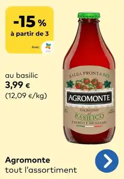 Bio Planet Agromonte au basilic aanbieding