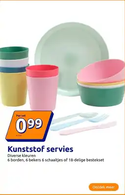 Action Kunststof servies aanbieding