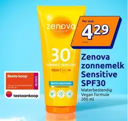 Action Zenova zonnecrèmelotions met SPF 30 aanbieding
