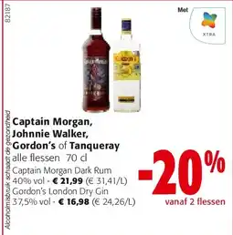 Colruyt Captain Morgan Dark Rum 40% vol aanbieding