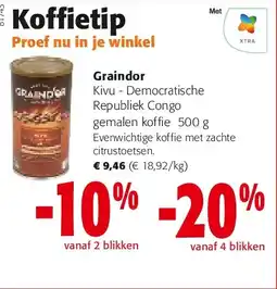 Colruyt Graindor Kivu - Democratische Republiek Congo gemalen koffie 500 g aanbieding