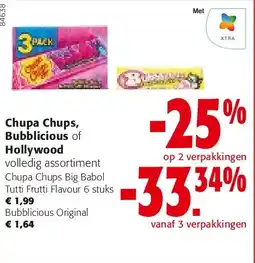 Colruyt Chupa Chups Big Babol Tutti Frutti Flavour 6 stuks aanbieding