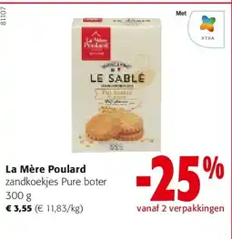 Colruyt La Mère Poulard zandkoekjes Pure boter 300 g aanbieding