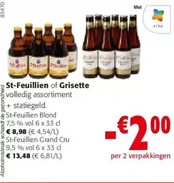 Colruyt St-Feuillien Blond 7,5 % vol 6 x 33 cl aanbieding