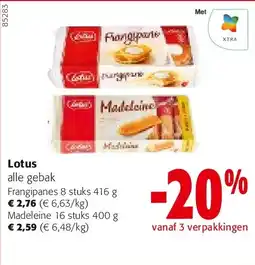 Colruyt Lotus Frangipanes 8 stuks 416 g aanbieding