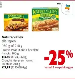 Colruyt Nature Valley Protein Peanut and Chocolate 4 stuks 160 g aanbieding