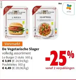 Colruyt De Vegetarische Slager Le Burger 2 stuks 160 g aanbieding