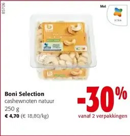 Colruyt Boni Selection cashewnoten natuur 250 g aanbieding