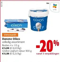 Colruyt Danone Oikos Griekse yoghurt natuur 900 g aanbieding