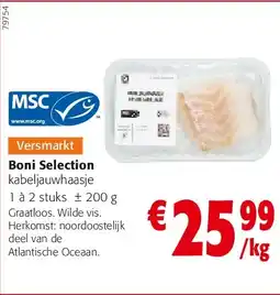 Colruyt Boni Selection kabeljauwhaasje aanbieding