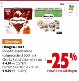 Colruyt Häagen-Dazs Chunky Salted Caramel 3 x 80 ml aanbieding