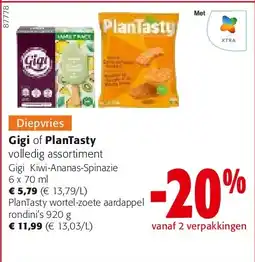 Colruyt Gigi Kiwi-Ananas-Spinazie 6 x 70 ml aanbieding