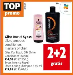 Colruyt Gliss Kur Liquid Silk Shine Conditioner 200 ml aanbieding