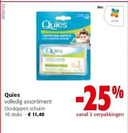 Colruyt Quies volledig assortiment Oordoppen schuim 16 stuks aanbieding
