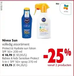 Colruyt Nivea Sun Protect & Hydrate sun lotion SPF 50+ 200 ml aanbieding