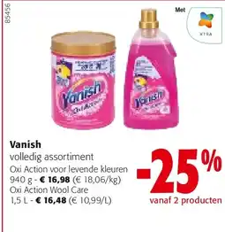 Colruyt Vanish Oxi Action voor levende kleuren 940 g aanbieding