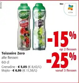 Colruyt Teisseire Zero Grenadine aanbieding