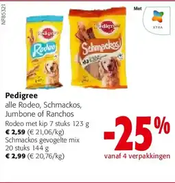 Colruyt Pedigree Jumbone of Ranchos Rodeo met kip 7 stuks 123 g aanbieding