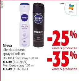 Colruyt Nivea Double Effect spray 150 ml aanbieding