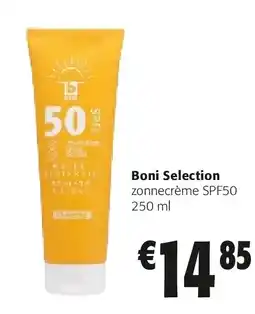 Colruyt Boni Selection zonnecrème SPF50 250 ml aanbieding