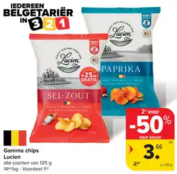 Carrefour Gamma chips Lucien aanbieding
