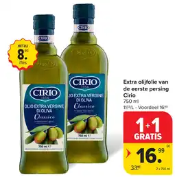 Carrefour Extra olijfolie van de eerste persing Cirio aanbieding