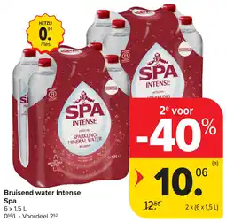 Carrefour Bruisend water Intense Spa aanbieding