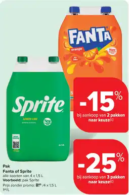 Carrefour Pak Fanta of Sprite aanbieding