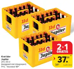 Carrefour Krat bier Jupiler aanbieding