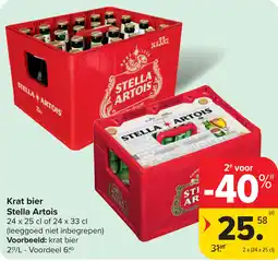 Carrefour Krat bier Stella Artois aanbieding