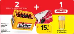 Carrefour Pak blikjes of kratten bier Jupiler aanbieding