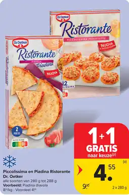 Carrefour Piccolissima en Piadina Ristorante Dr. Oetker aanbieding
