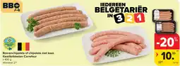 Carrefour Boerenchipolata of chipolata met kaas Kwaliteitsketen Carrefour aanbieding