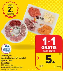 Carrefour Gemengde aperitiefschaal of schotel Apero Time Carrefour aanbieding