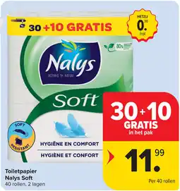 Carrefour Toiletpapier Nalys Soft aanbieding