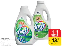Carrefour Gamma vloeibare wasmiddelen, poeder en caps Dreft aanbieding