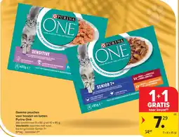 Carrefour Gamma pouches voor honden en katten Purina One aanbieding