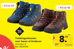 Carrefour TEX Trekkingschoenen voor heren of kinderen aanbieding