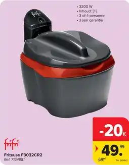 Carrefour Friteuse F3032CR2 aanbieding