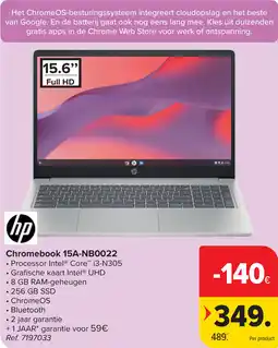 Carrefour Hp Chromebook 15A-NB0022 aanbieding