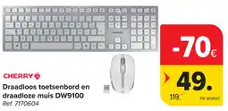 Carrefour Cherry Draadloos toetsenbord en draadloze muis DW9100 aanbieding
