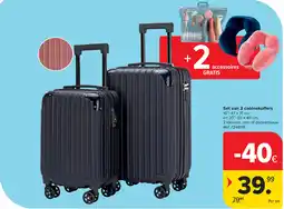 Carrefour Set van 2 cabinekoffers aanbieding