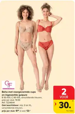 Carrefour Beha met voorgevormde cups en ingewerkte guipure aanbieding