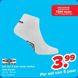 Carrefour Set van 5 paar korte sokken voor heren aanbieding