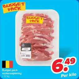 Carrefour Budget pack varkensspiering aanbieding