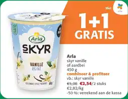 Comarkt Arla skyr vanille of aardbei aanbieding