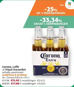 Comarkt Corona, Leffe of Tripel Karmeliet aanbieding